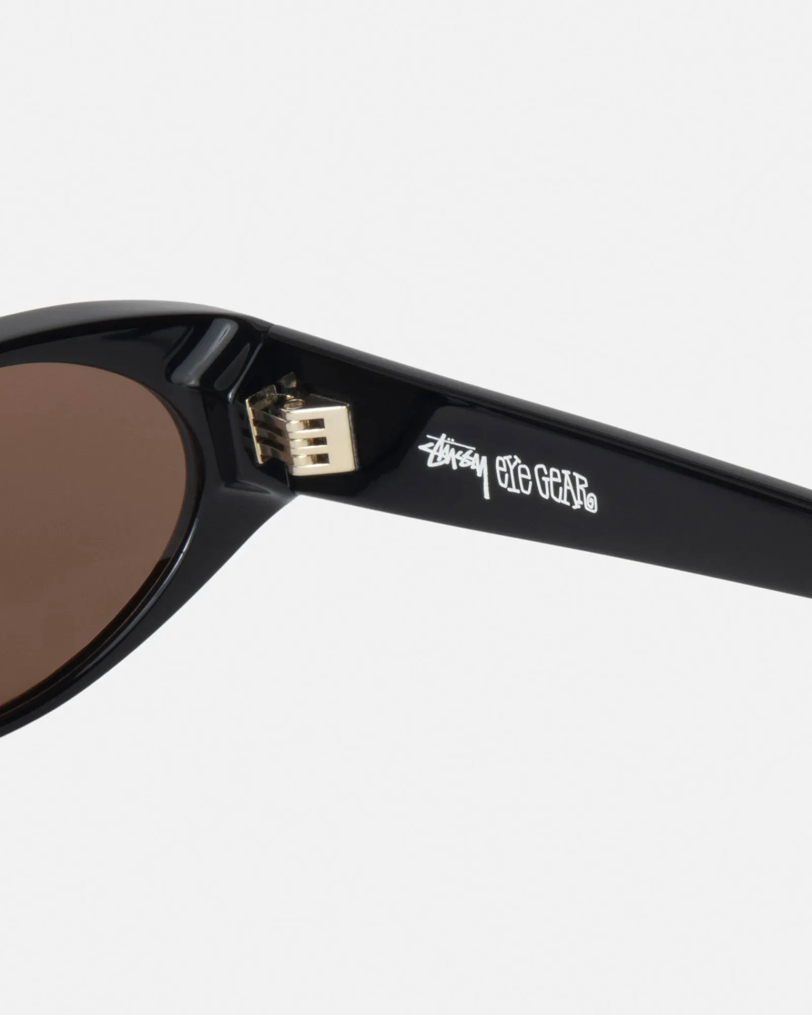 Accessories|Eyegear>Stüssy TRACY SUNGLASSES Black / Dark Amber