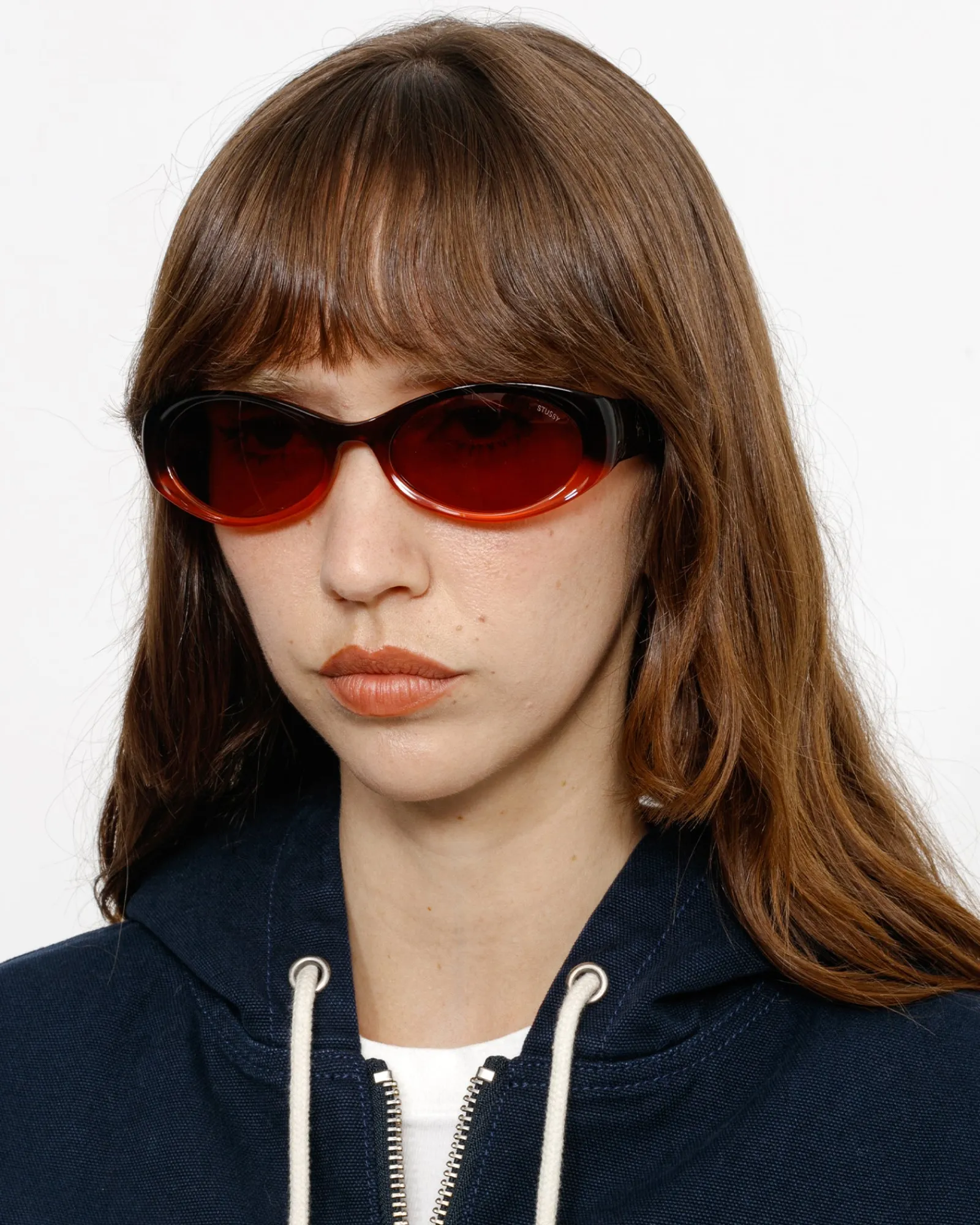 Accessories|Eyegear>Stüssy TRACY SUNGLASSES Gradient Orange/Dark Peach