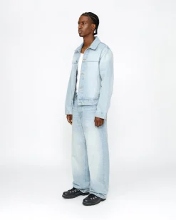 Denim|Outerwear>Stüssy TRUCKER JACKET DENIM Light Wash