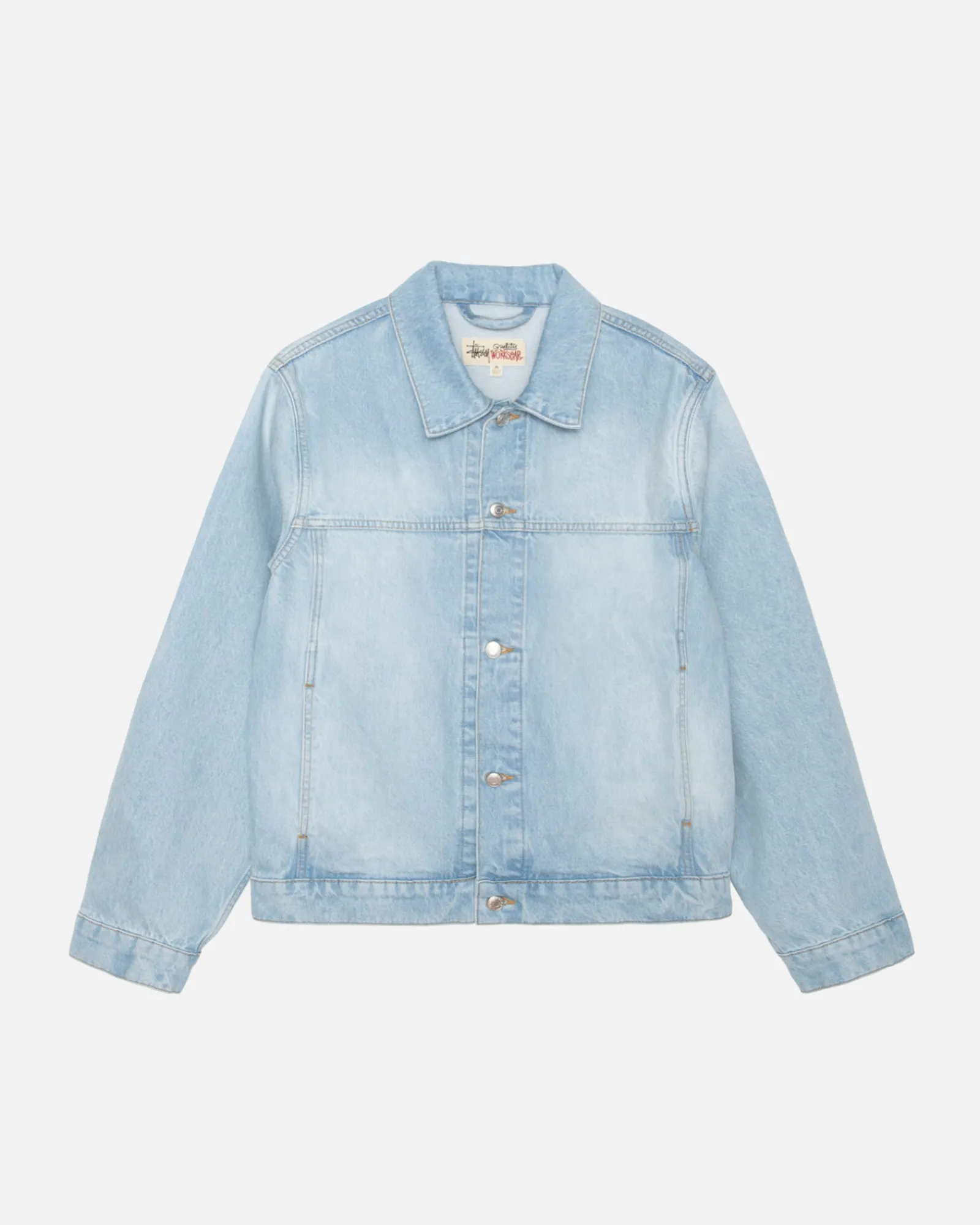 Denim|Outerwear>Stüssy TRUCKER JACKET DENIM Light Wash