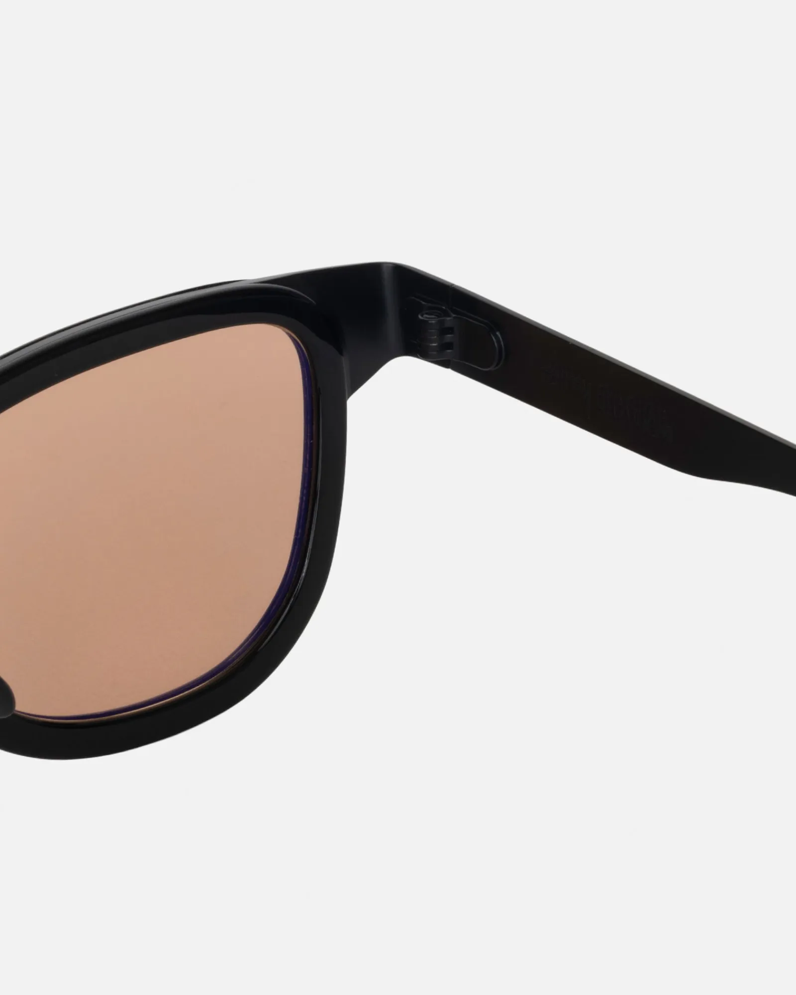 Eyegear|Accessories>Stüssy VIDAL SUNGLASSES Black / Amber Lens