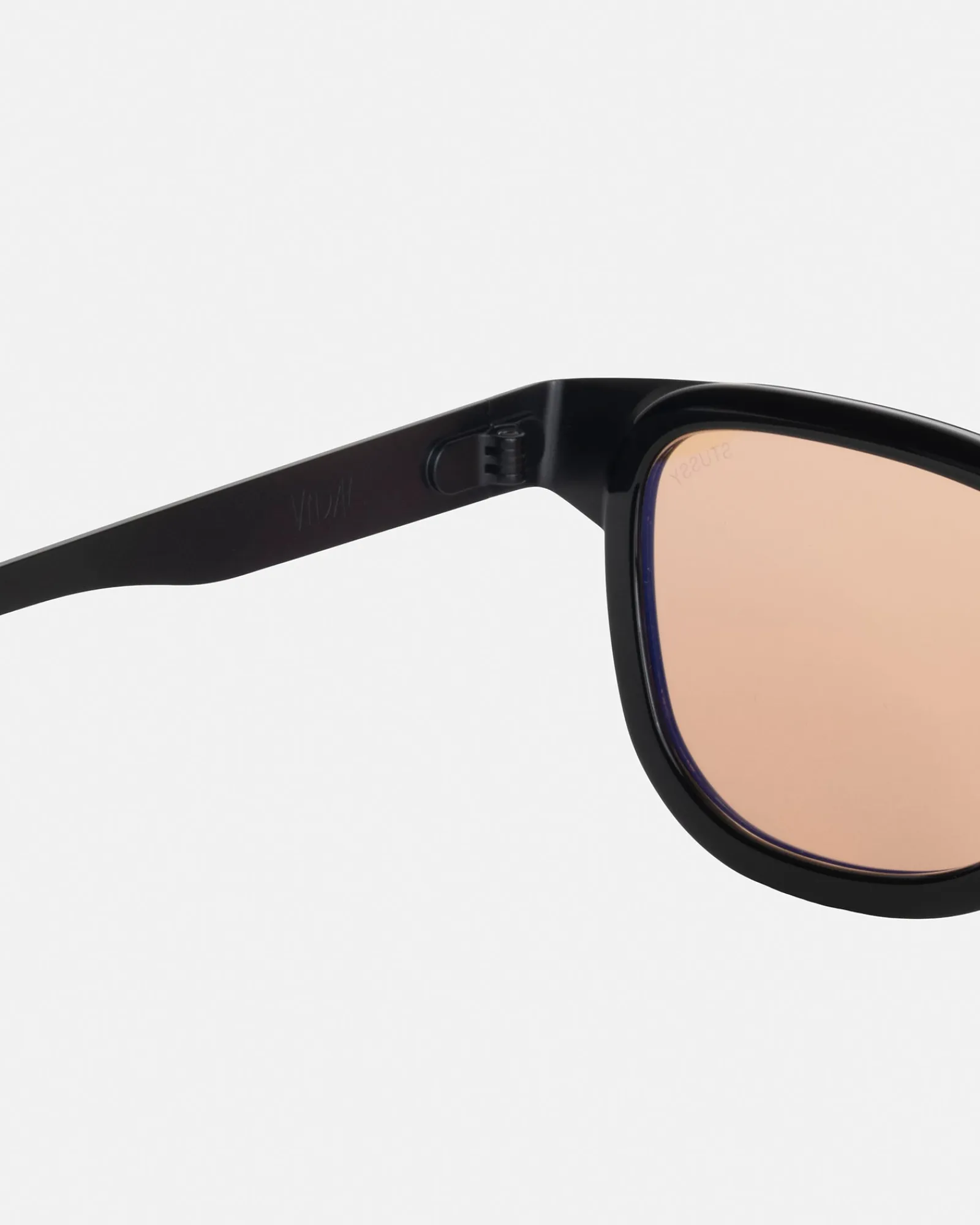 Eyegear|Accessories>Stüssy VIDAL SUNGLASSES Black / Amber Lens