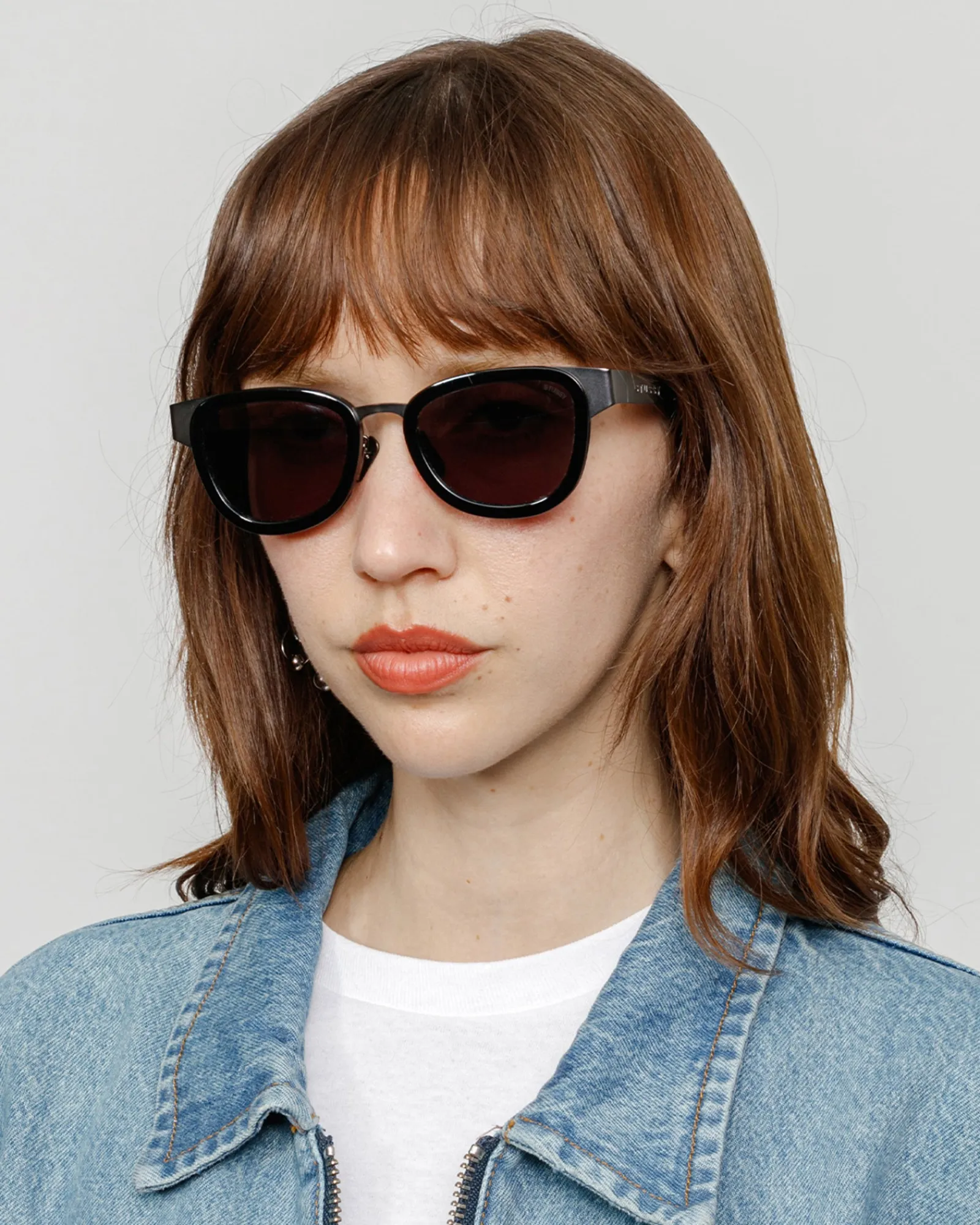 Accessories|Eyegear>Stüssy VIDAL SUNGLASSES Black / Black Lens