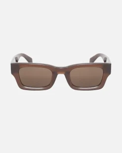 Accessories|Eyegear>Stüssy VINCENT SUNGLASSES Espresso / Brown Lens