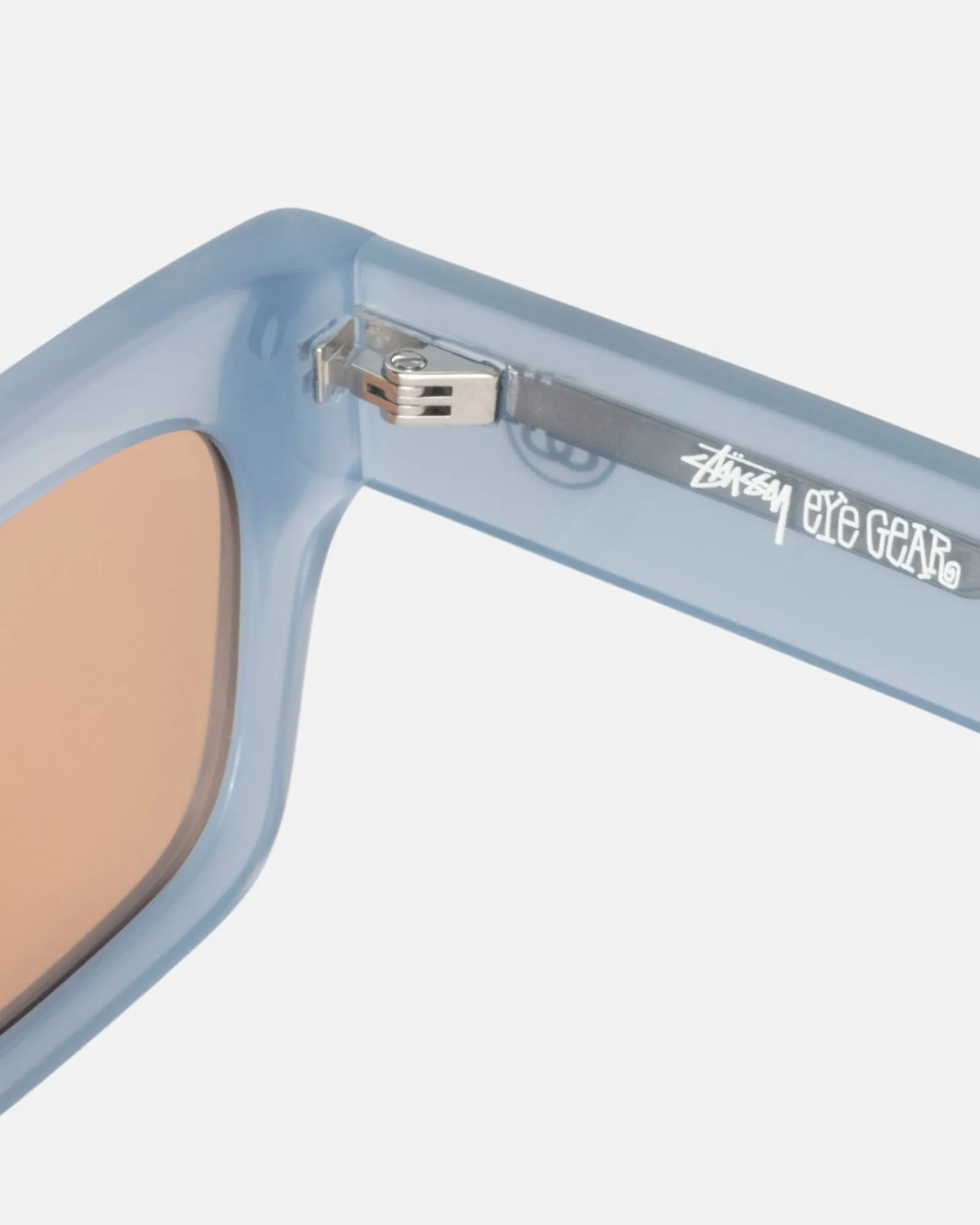Accessories|Eyegear>Stüssy VINCENT SUNGLASSES Slate Blue / Orange Lens