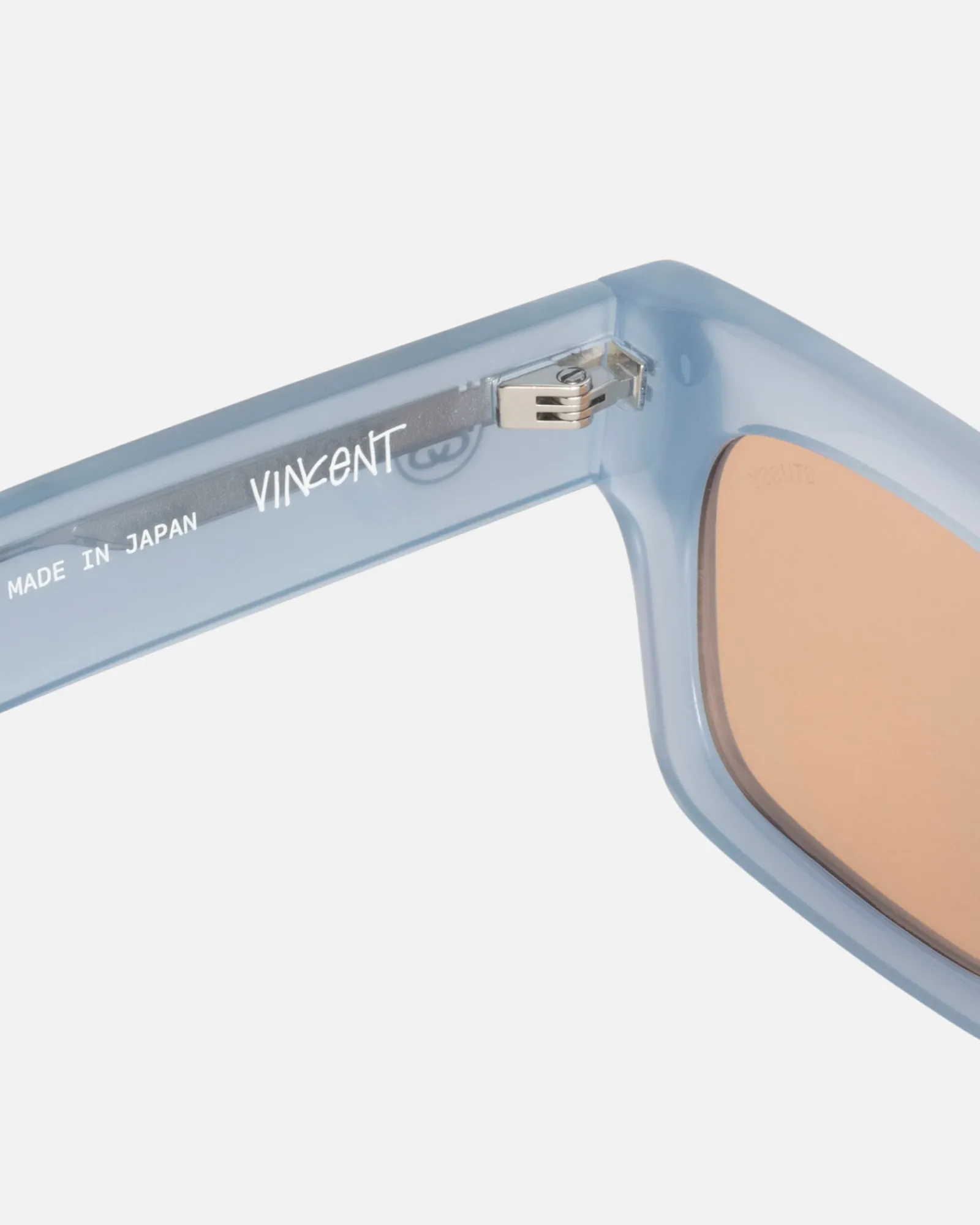 Accessories|Eyegear>Stüssy VINCENT SUNGLASSES Slate Blue / Orange Lens