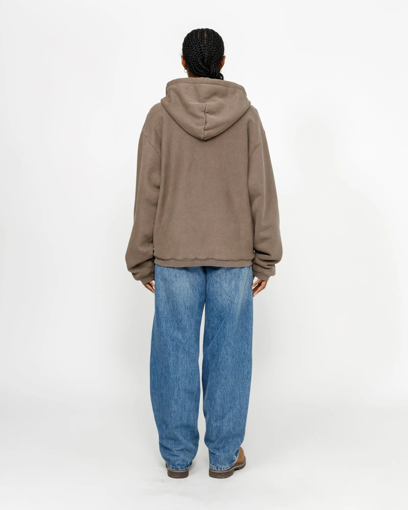 Hoodies>Stüssy WAFFLE LINED ZIP HOODIE Brown