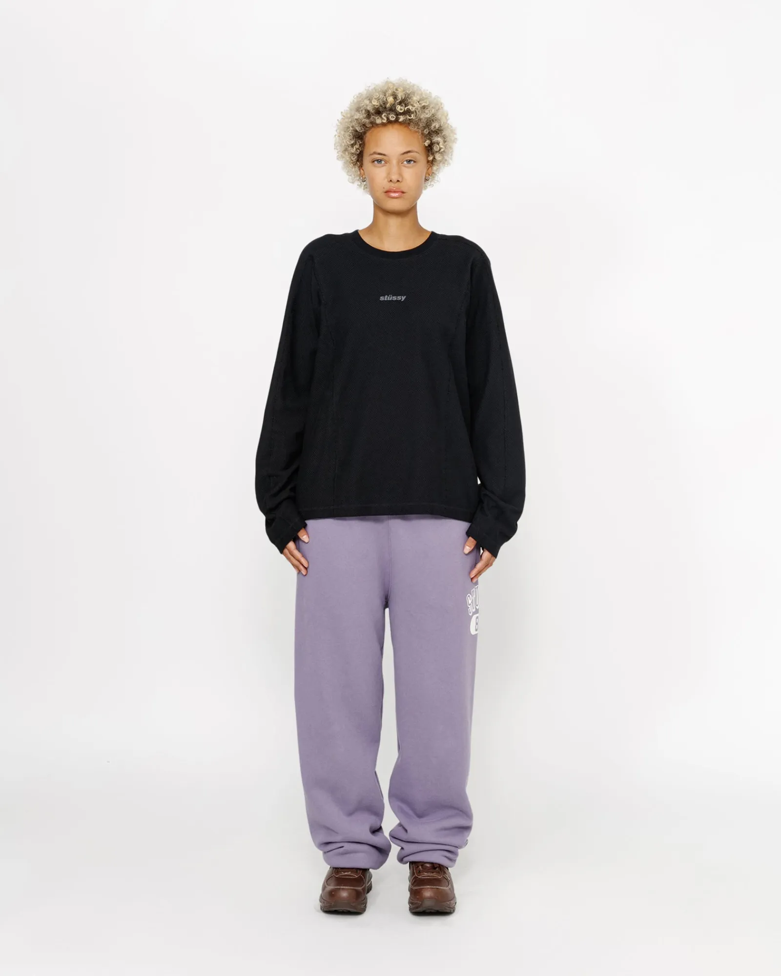 Tees>Stüssy WAVE JERSEY CREW Black
