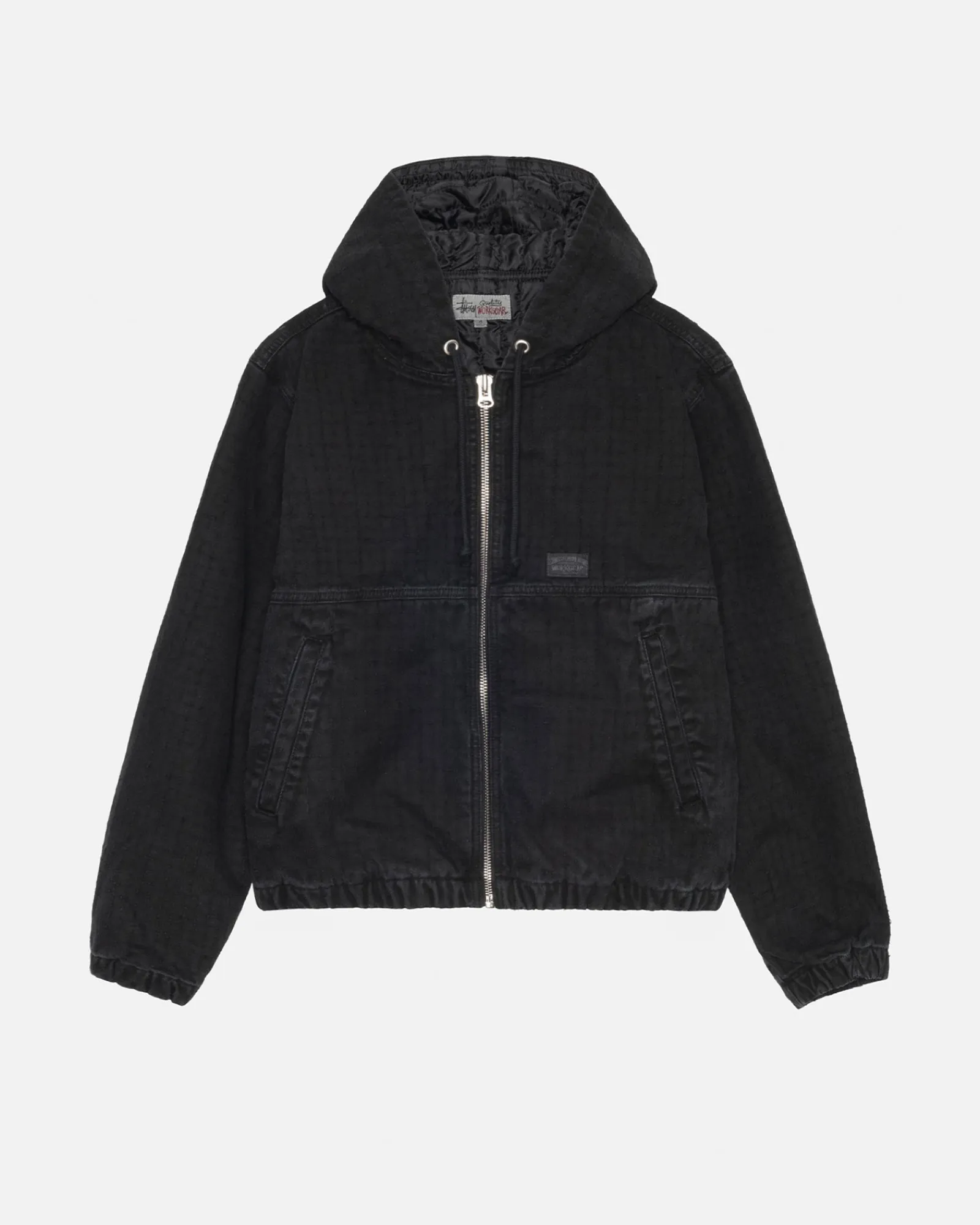 Outerwear>Stüssy WORK JACKET CANVAS NEEDLE PUNCH Black