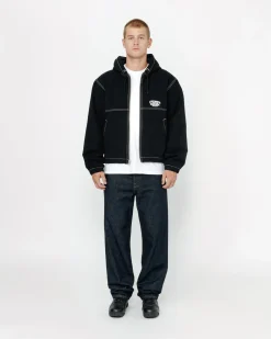Outerwear>Stüssy WORK JACKET CONTRAST STITCH Black