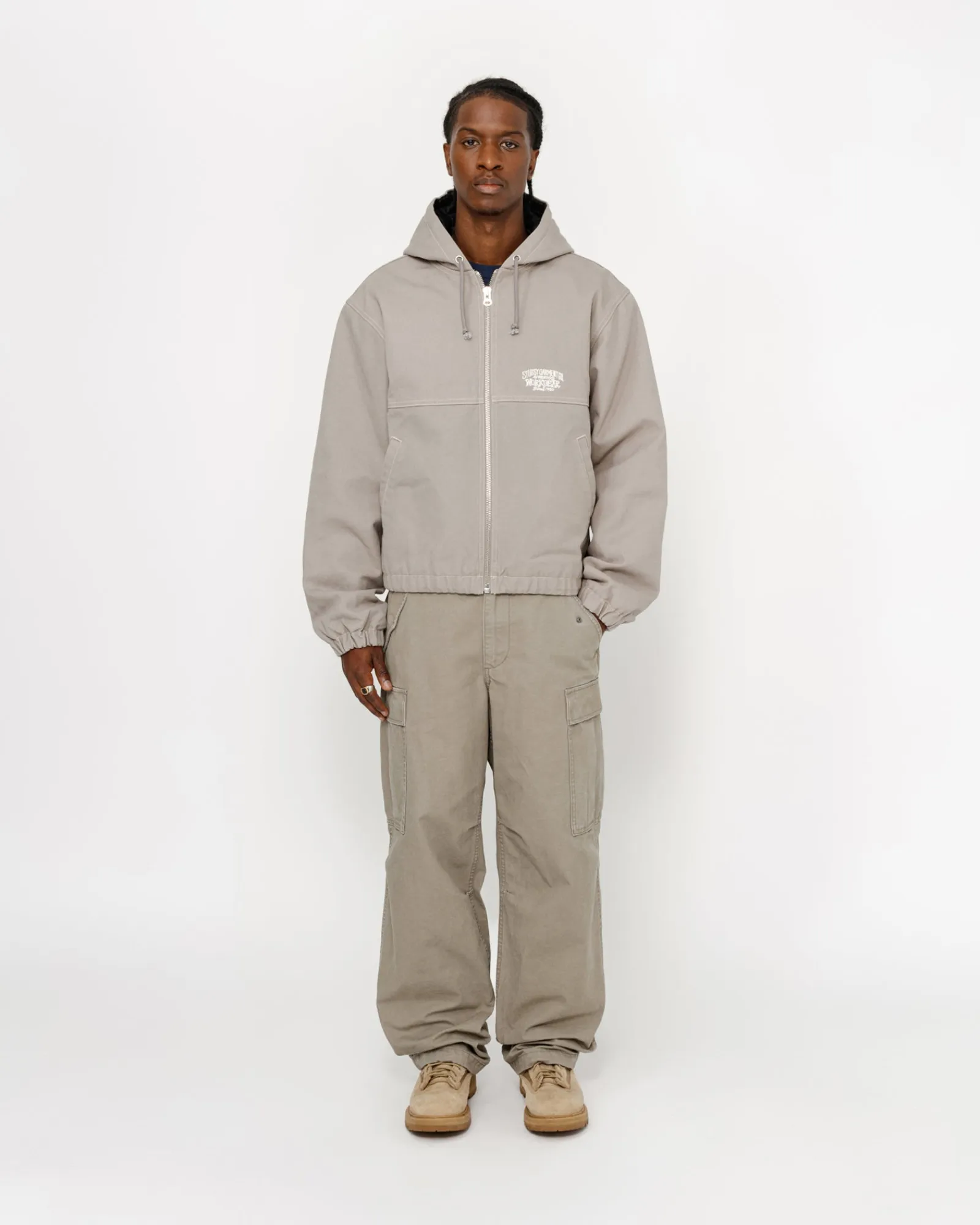 Outerwear>Stüssy WORK JACKET CONTRAST STITCH Grey