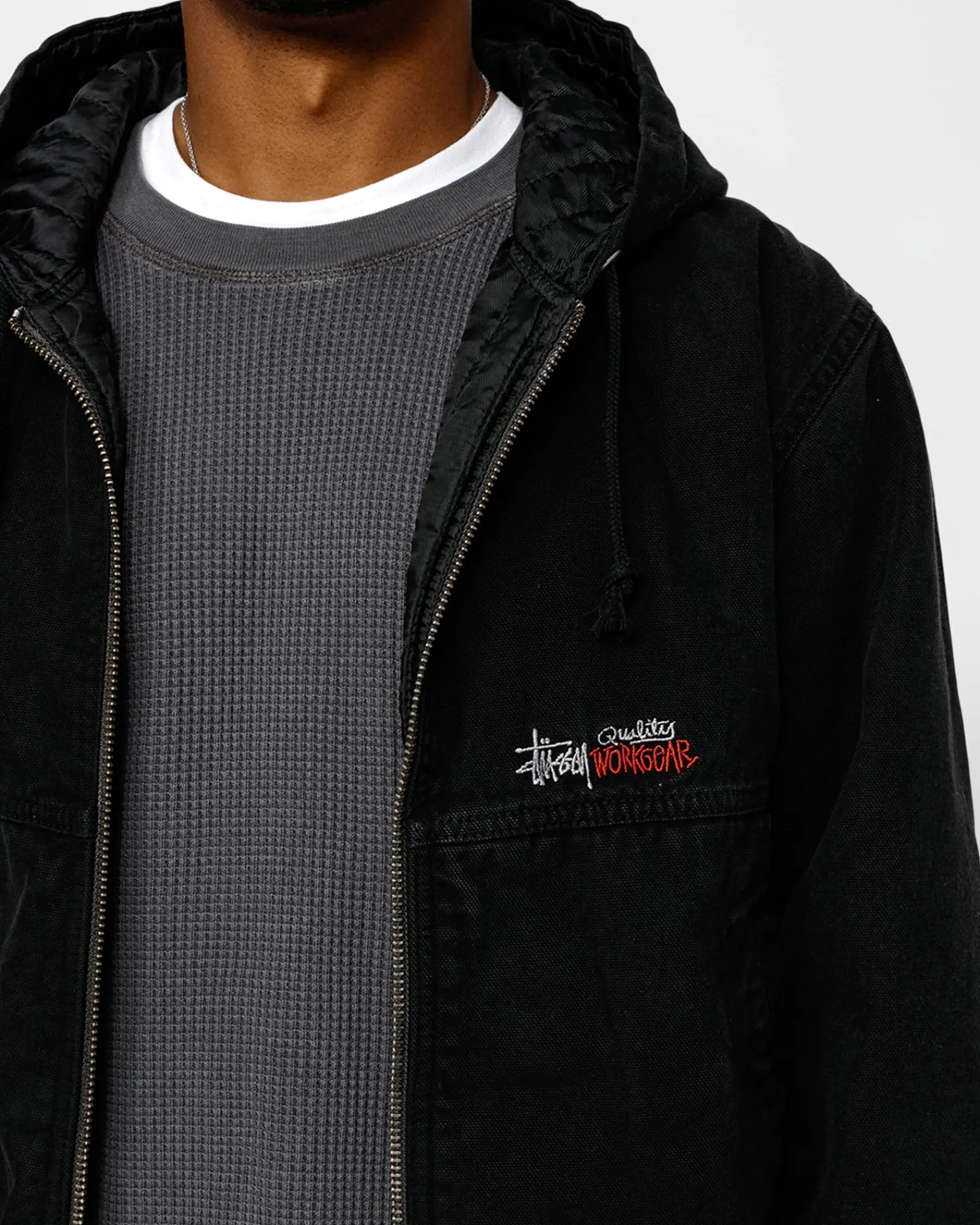 Outerwear>Stüssy WORK JACKET INSULATED CANVAS Black