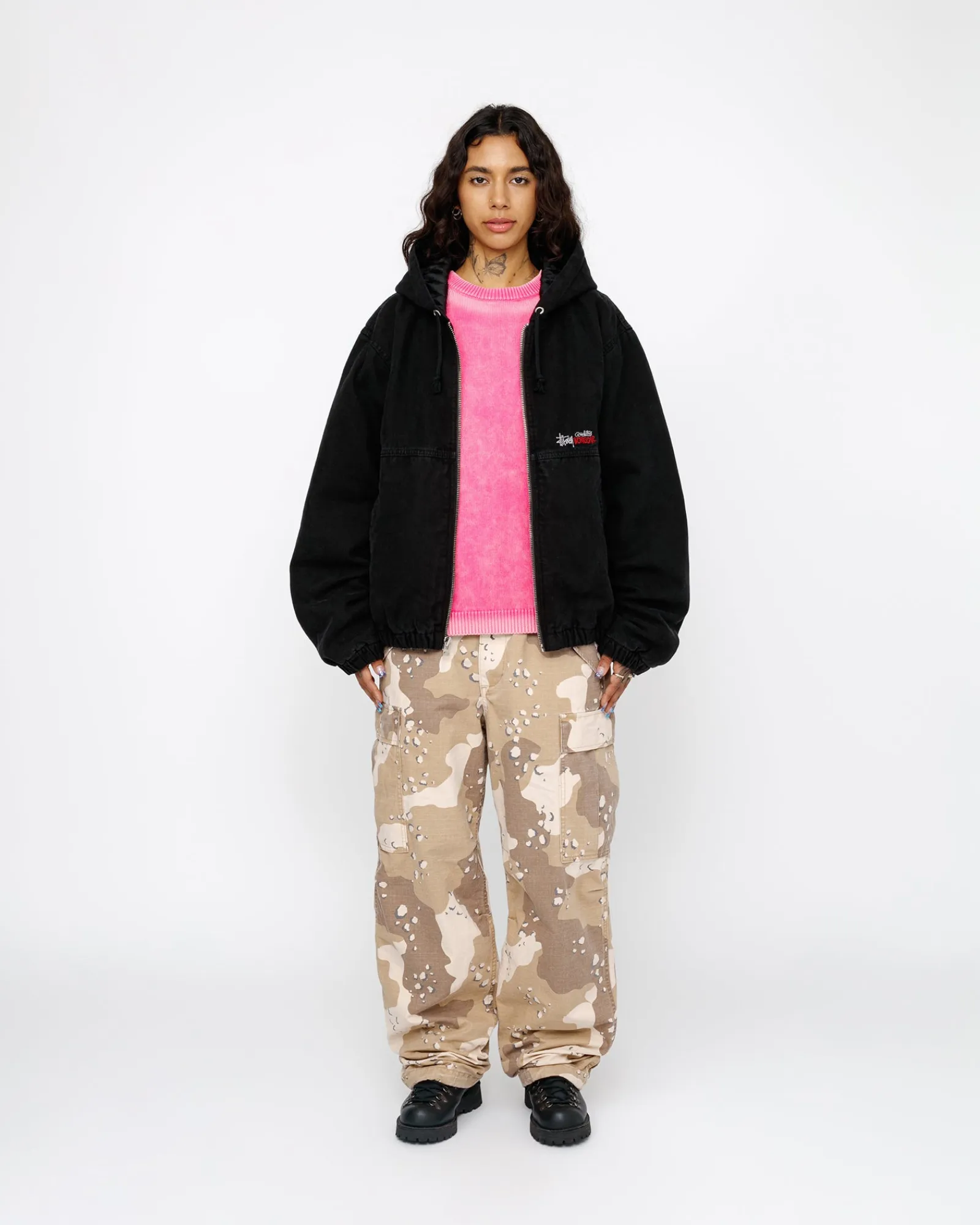 Outerwear>Stüssy WORK JACKET INSULATED CANVAS Black