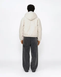 Outerwear>Stüssy WORK JACKET INSULATED CANVAS Bone