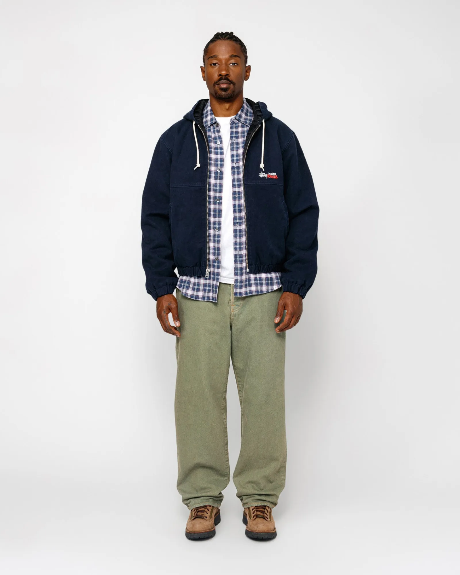 Outerwear>Stüssy WORK JACKET INSULATED CANVAS Navy