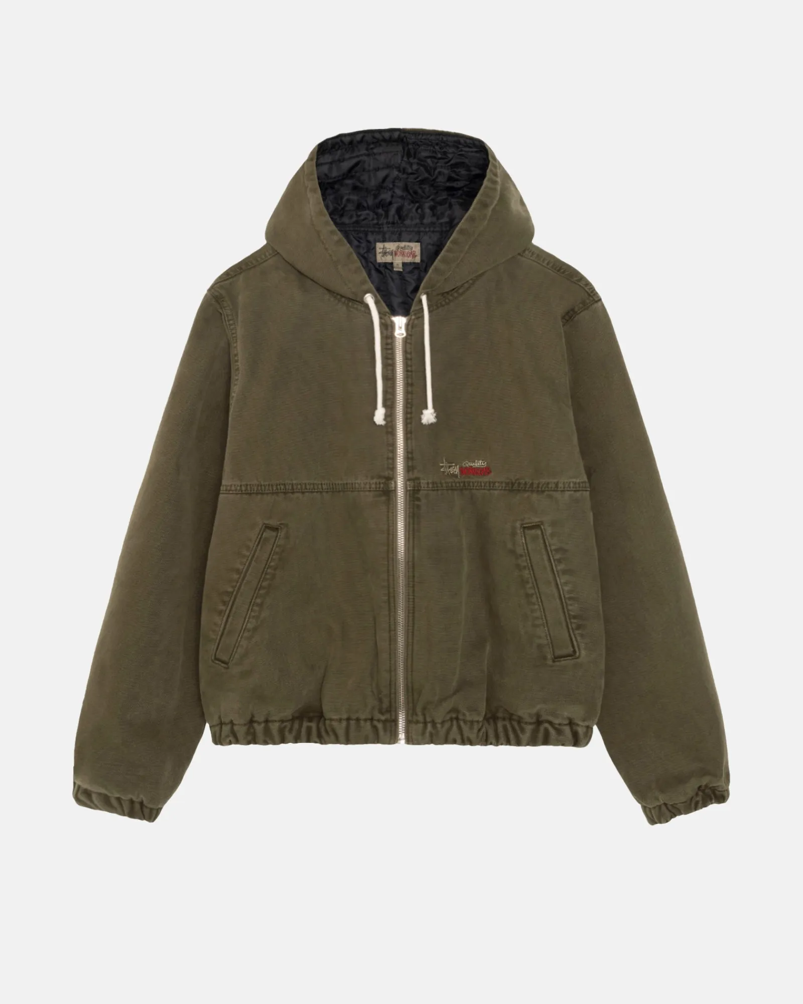 Outerwear>Stüssy WORK JACKET INSULATED CANVAS Olive