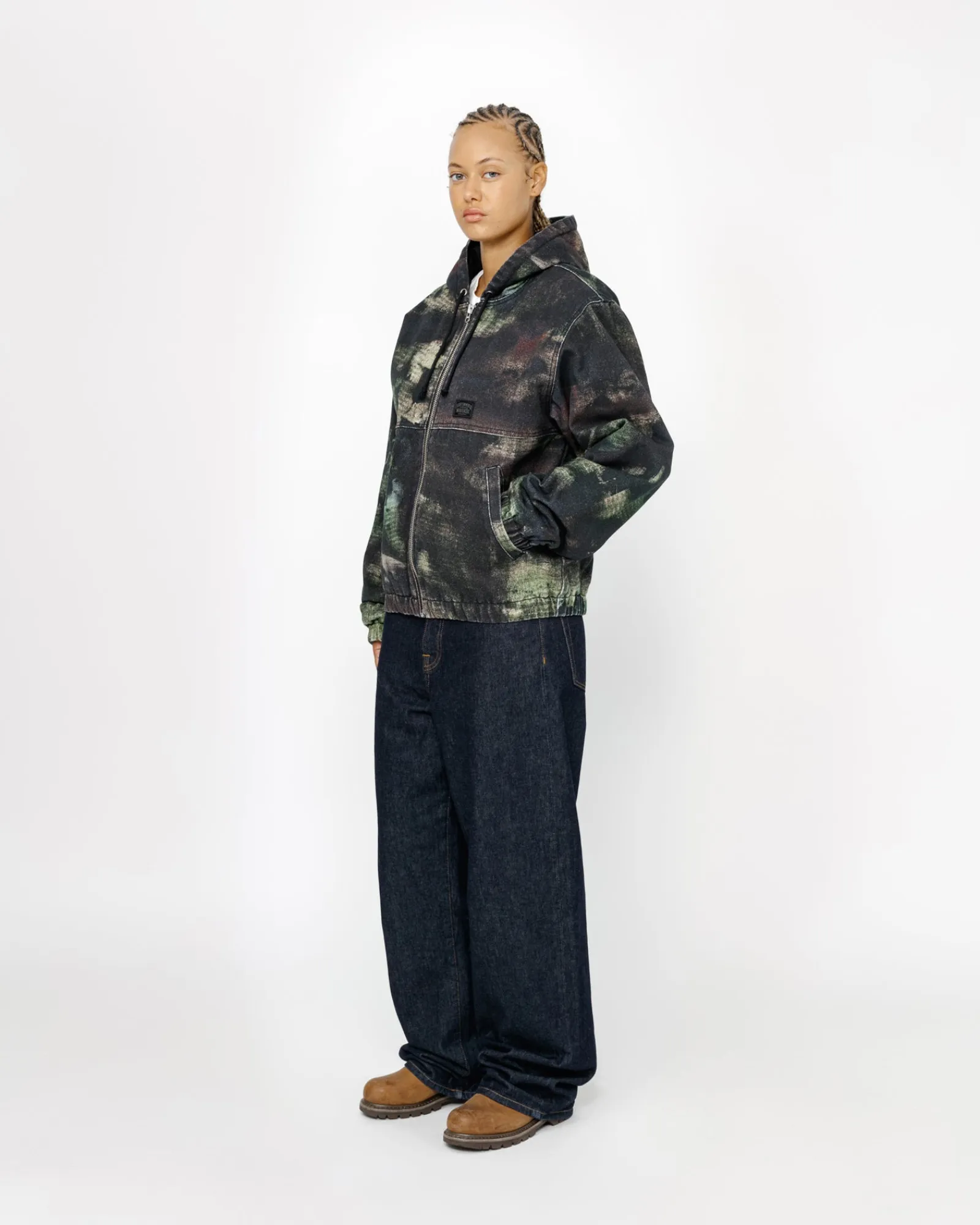 Outerwear>Stüssy WORK JACKET STENPAT CAMO Fortine