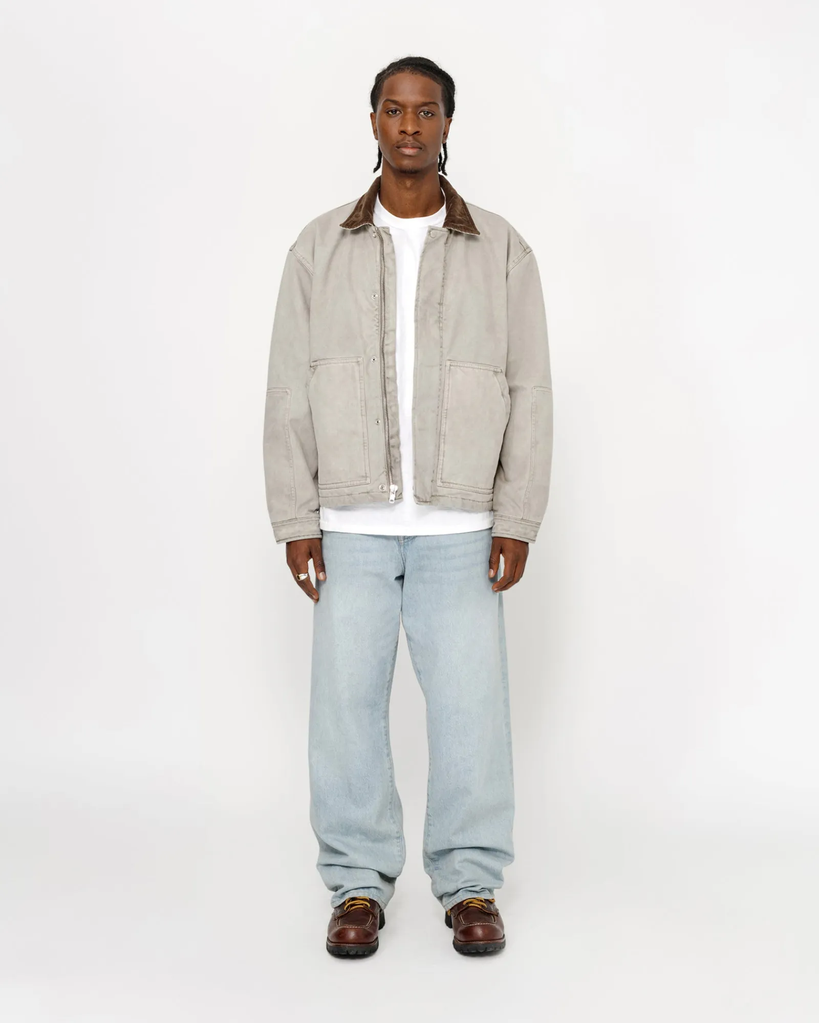 Outerwear>Stüssy WORKGEAR JACKET Grey