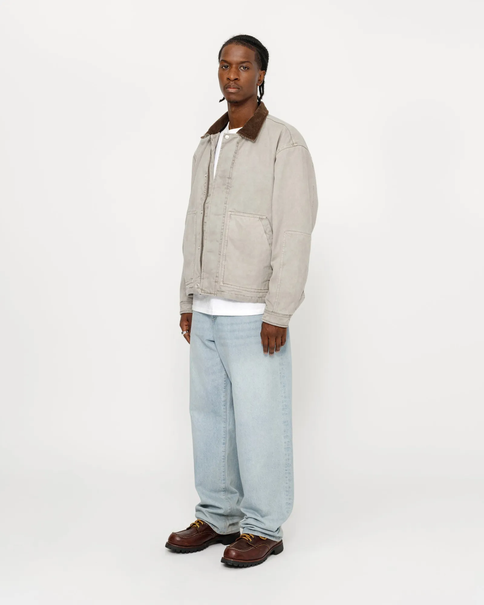 Outerwear>Stüssy WORKGEAR JACKET Grey