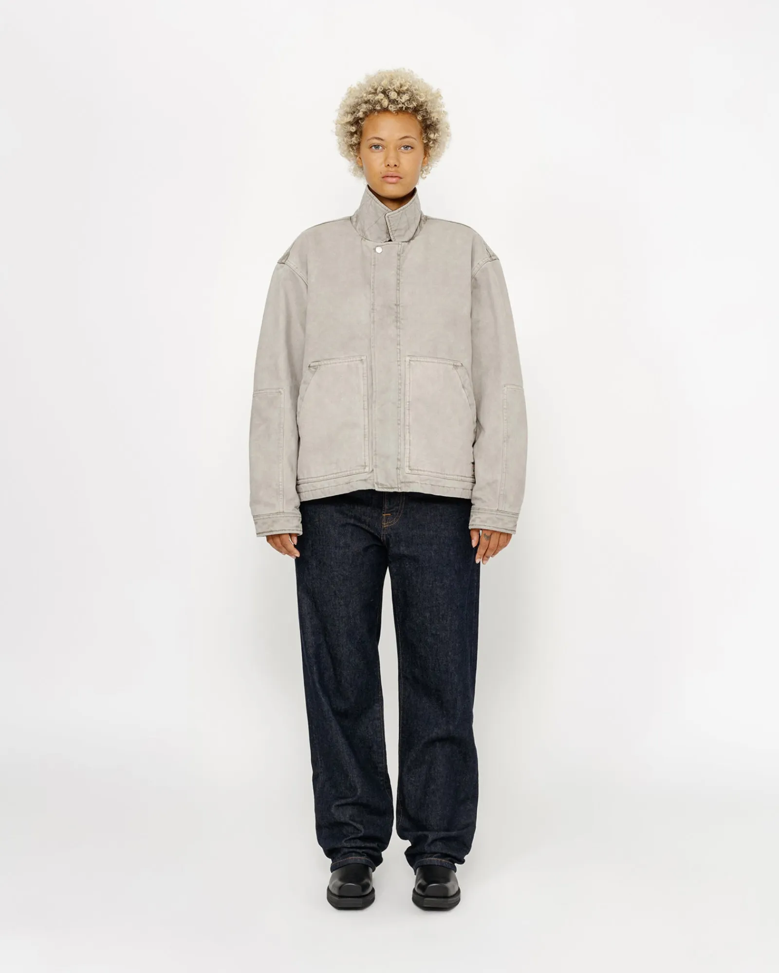 Outerwear>Stüssy WORKGEAR JACKET Grey