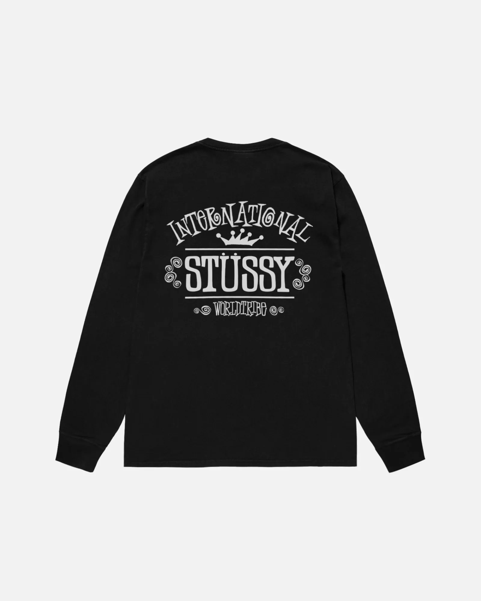 Tees>Stüssy WORLDWIDE LS TEE PIGMENT DYED Black