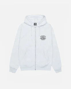 Hoodies>Stüssy WORLDWIDE ZIP HOODIE Ash Heather