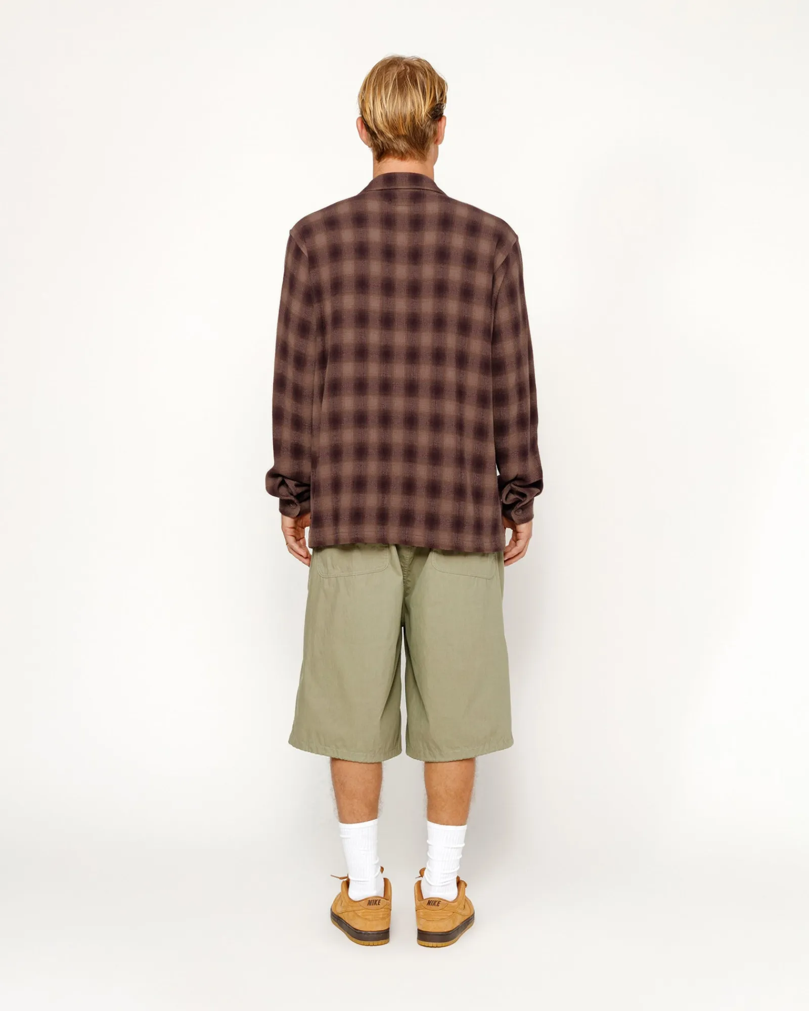 Shirts>Stüssy ZIP SHIRT TWISTED YARN PLAID Brown